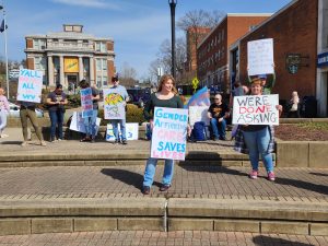 LGBTQ+ policies challenged at 'Stand for Trans Folk' gathering at WVU Mountainlair